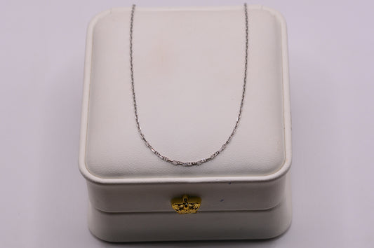 Cadena Gc / 1,32 Gr / 40 Cm / 1,16 mm / Oro blanco 18k / It