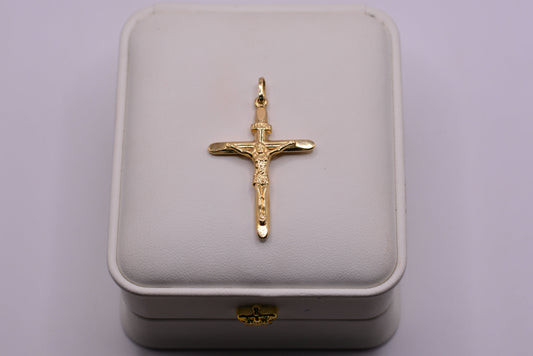 Dije Cruz cristo / 1.58 Gr / 4 Cm / Oro amarillo 18k