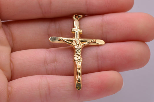 Dije Cruz cristo / 1.58 Gr / 4 Cm / Oro amarillo 18k