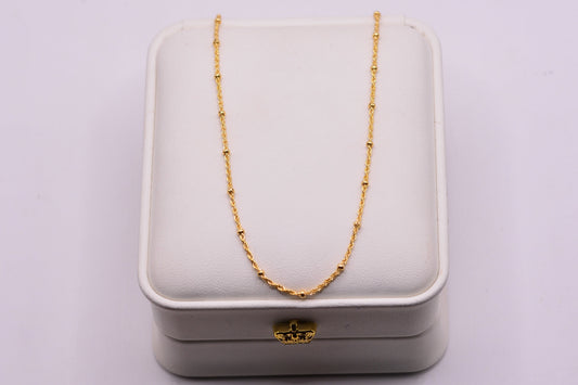 Cadena LAZO ESPECIAL BOLAS / 1.33 Gr / 45 Cm / 1,64 mm / Oro amarillo 18k / It