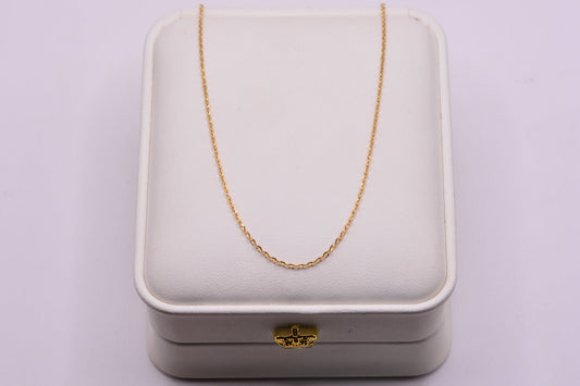 Cadena Roll on / 1.39 Gr / 45 Cm / 0,60 mm / Oro amarillo 18k / It