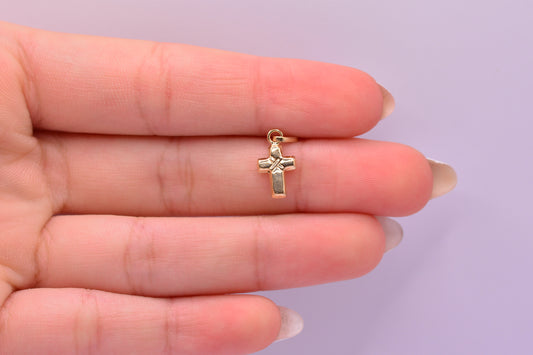 Dije Cruz fé / 0.41 Gr / 1.8 Cm / Oro amarillo 18k
