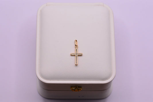 Dije Cruz lisa / 0.57 Gr / 2.4 Cm / Oro amarillo 18k