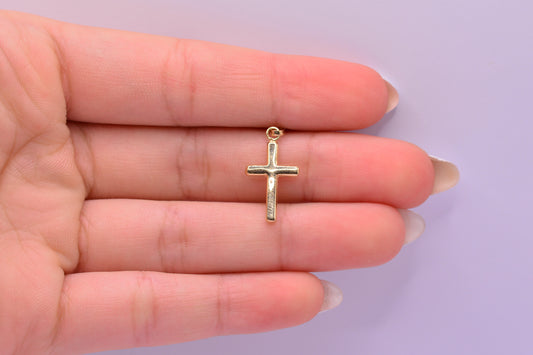 Dije Cruz lisa / 0.57 Gr / 2.4 Cm / Oro amarillo 18k