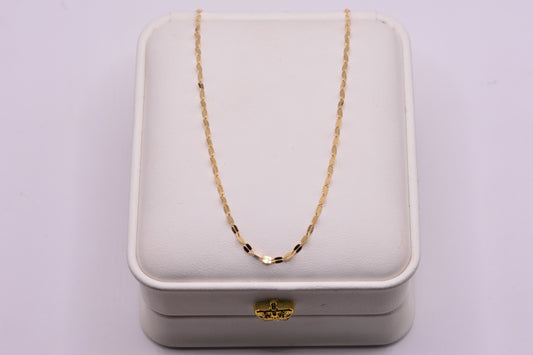 Cadena flor espejo / 1.28 Gr / 50 Cm / 1,75 mm / Oro amarillo 18k / It