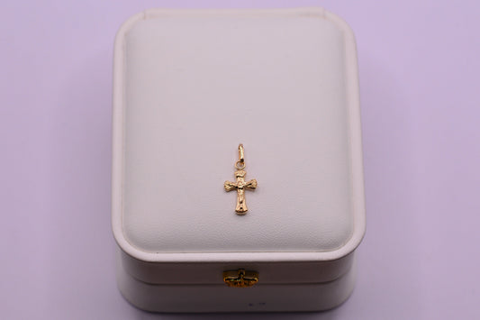 Dije Cruz cristo entorchada / 0.44 Gr / 2 Cm / Oro amarillo 18k
