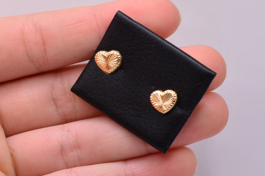 Topos Corazon diamantado / 0.77 Gr / Oro amarillo 18k