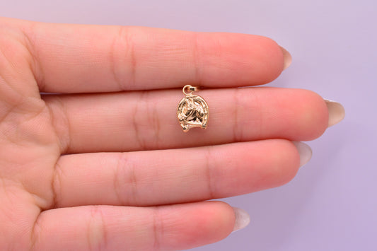 Dije Herradura caballo / 0.65 Gr / 1.1 Cm / Oro amarillo 18k