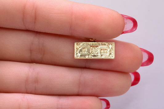 Dije Dolar / 0.91 Gr / 1.8 Cm / Oro amarillo 18k