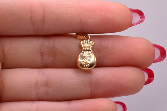 Dije Bolsa dinero / 0.64 Gr / 2 Cm / Oro amarillo 18k