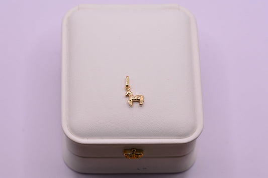 Dije Caballo silueta / 0.42 Gr / 1.8 Cm / Oro amarillo 18k