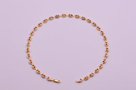 Tobillera Gc / 3.63 Gr / 25.3 Cm / 3.95 mm / Oro amarillo 18k
