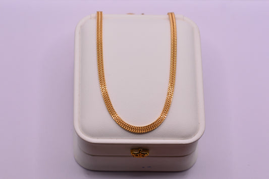 Cadena Franco plana / 5.85 Gr / 45 Cm / 3.37 mm / Oro amarillo 18k / It