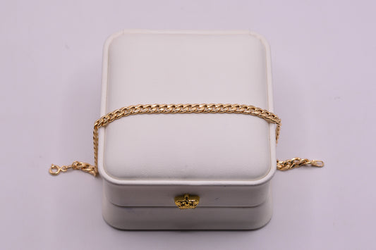 Pulso Cubano / 2.66 Gr / 21 Cm / 5 mm / Oro amarillo 18k / It