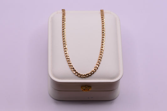 Cadena Cubana / 3.57 Gr / 45 Cm / 3.32 mm / Oro amarillo 18k / It