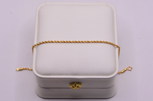 Pulso Cubano / 2.71 Gr / 21.5 Cm / 5 mm / Oro amarillo 18k / It