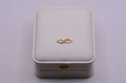 Herraje Infinito circones / 0.65 Gr / 1.8 Cm / Oro amarillo 18k