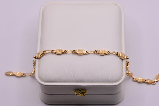 Pulso rustico diamantado / 4.24 Gr / 20 Cm / 4,45 mm / Oro amarillo 18k