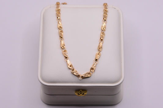 Cadena Eslabon diamantado / 10.15 Gr / 60 Cm / 4,04 mm / Oro amarillo 18k