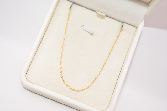 Cadena singapur / 0,99 Gr / 45 Cm / 1 mm / Oro amarillo 18k / It