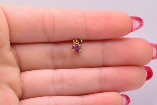 Dije Rubi / 0.39 Gr / 1 Cm / Oro amarillo 18k