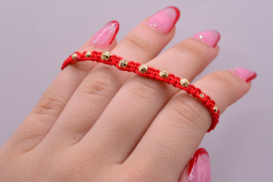 Pulsera tejida BALIN #3 Y #4 / 0.42 Gr / Oro amarillo 18k