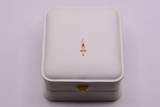 Dije Cruz lisa / 0.39 Gr / 1.8 Cm / Oro amarillo 18k