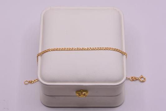 Pulso Cubano / 1.23 Gr / 19 Cm / 2.25 mm / Oro amarillo 18k / It