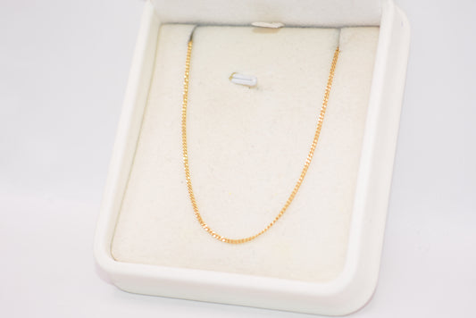Cadena mini cubana / 1,88 Gr / 45 Cm / 1 mm / Oro amarillo 18k / It
