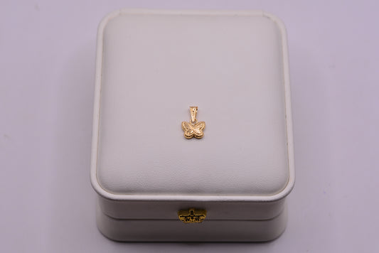 Dije MARIPOSA DIAMANTADA / 0.34 Gr / 1,5 Cm / Oro amarillo 18k