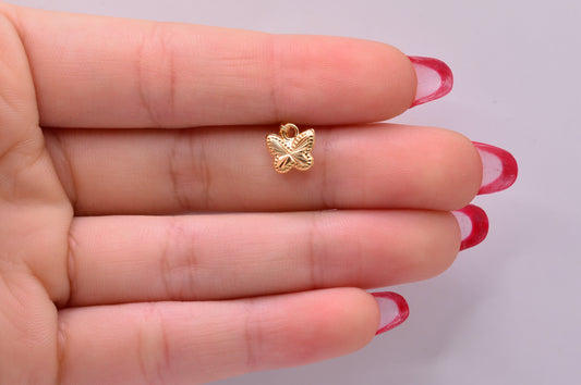 Dije MARIPOSA DIAMANTADA / 0.34 Gr / 1,5 Cm / Oro amarillo 18k