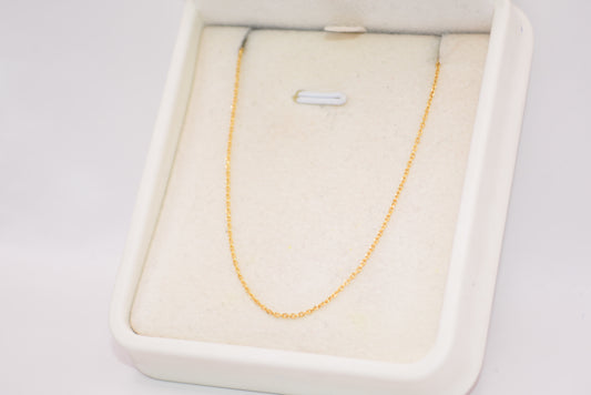 Cadena mini roll on / 0,69 Gr / 50 Cm / 1 mm / Oro amarillo 18k / It