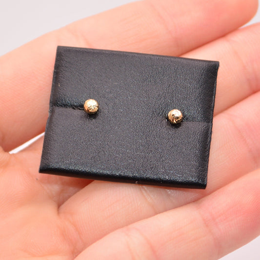 Topos bola diamantada / 0,48 Gr / 3 mm / Oro amarillo 18k