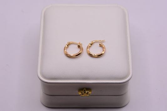 Candonga RAYADA / 1.06 Gr / 1.5 Cm / Oro amarillo 18k
