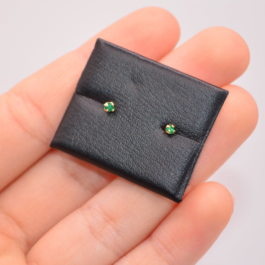 Topos Esmeraldas / 0,45 Gr / 2,2 mm / Oro amarillo 18k