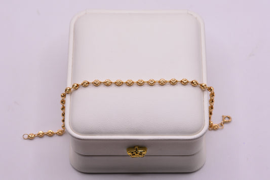 Pulso Militar / 2.93 Gr / 18 Cm / 3 mm / Oro amarillo 18k