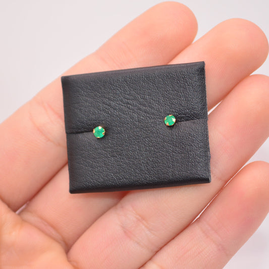 Topos Esmeraldas / 0,38 Gr / 2,5 mm / Oro amarillo 18k