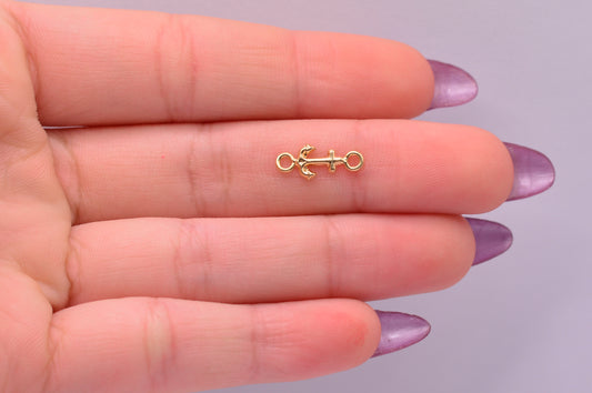 Herraje Ancla / 0.23 Gr / 1.4 Cm / Oro amarillo 18k