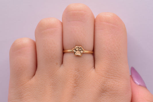 Anillo Huella / 0.61 Gr / Talla 6 / Oro amarillo 18k