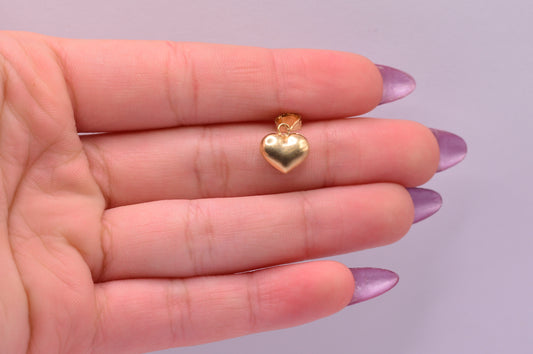 Dije Corazon inflado / 0.54 Gr / 2 Cm / Oro amarillo 18k
