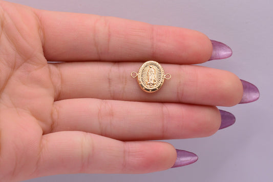 Herraje Virgen guadalupe / 0.51 Gr / 1.5 Cm / Oro amarillo 18k