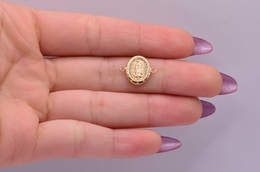 Herraje Virgen Guadalupe / 0.47 Gr / 1.3 Cm / Oro amarillo 18k