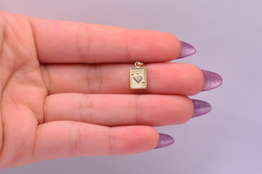 Dije Carta poker diamantada / 0.48 Gr / 1.5 Cm