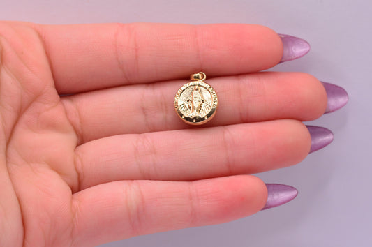 Dije virgen milagrosa / 0.86 Gr / 2 Cm / Oro amarillo 18k