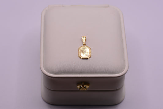 Dije Placa diamantada / 0.34 Gr / 2 Cm / Oro amarillo 18k