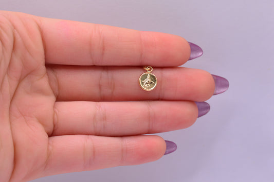 Dije San Miguel Arcangel / 0.38 Gr / 1.4 Cm / Oro amarillo 18k