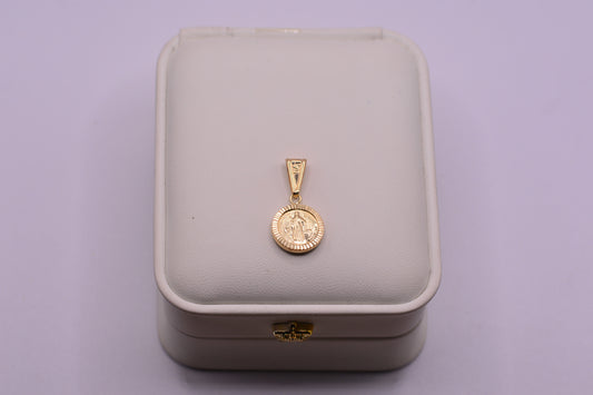 Dije San Benito / 0.98 Gr / 2.5 Cm / Oro amarillo 18k