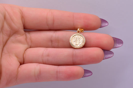 Dije San Benito / 0.98 Gr / 2.5 Cm / Oro amarillo 18k