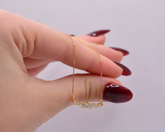 Cadena Veneciana dije diamantes / 2.27 Gr / 50 Cm / 0.55 mm / Oro amarillo 18k / It