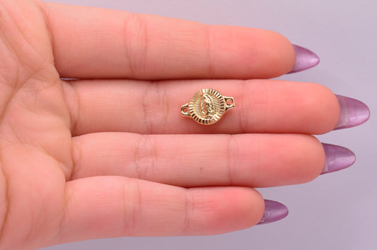 Herraje Virgen Guadalupe / 0.59 Gr / 1.5 Cm / Oro amarillo 18k